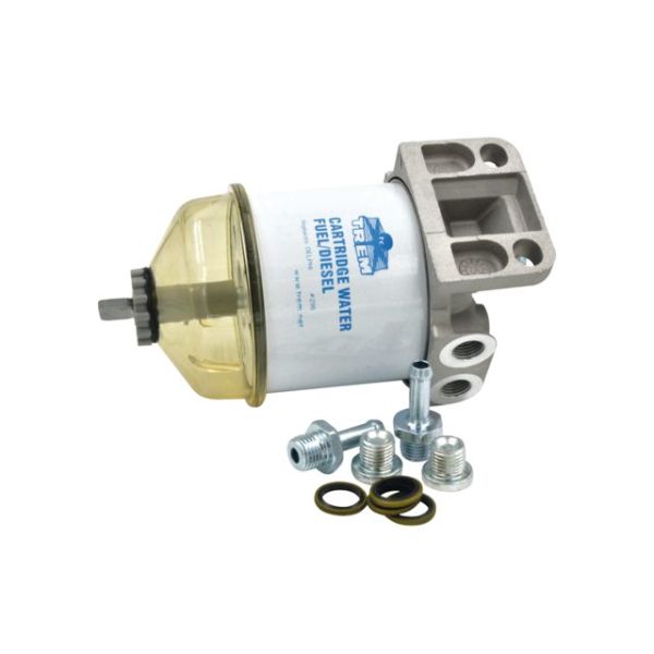 Separation filter with transparent reservoir