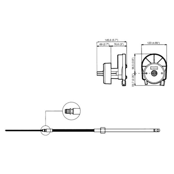 M58 steering cable 4.27 m