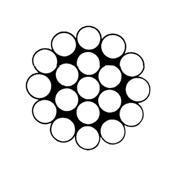 Steel wire stainless steel 1x19 6mm