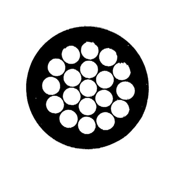 Staaldraad rvs 1x19 pvc wit omspoten 3/5mm