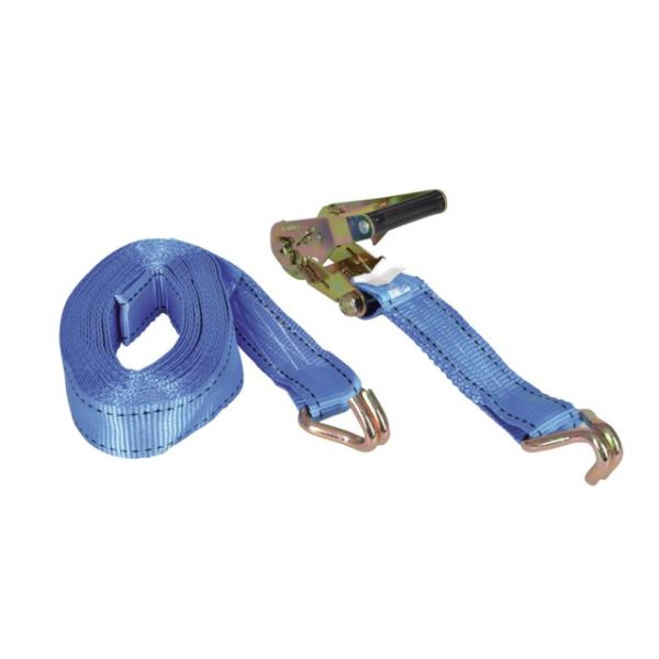 Lashing strap with ratchet buckle & j-hook 38mm 8.0m
