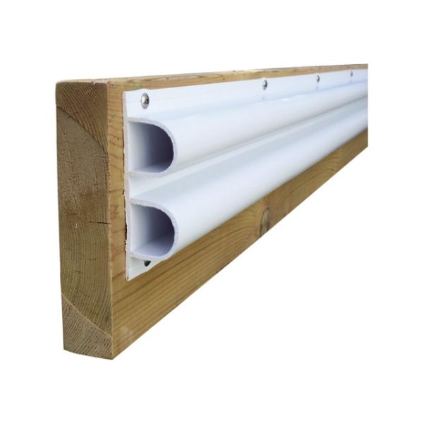 Gerüstpuffer Doppel-D-Profil weiß 2,4m