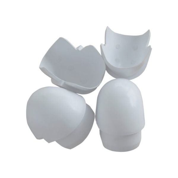 Gerüstpuffer Doppel-D-Ecke weiß (2 Paar)