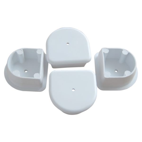 Gerüstpuffer Doppel-D-Endstück weiß (2 Paar)