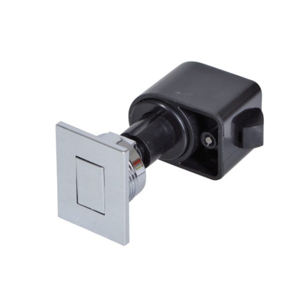 Push button rectangular plastic chrome plated self-closing