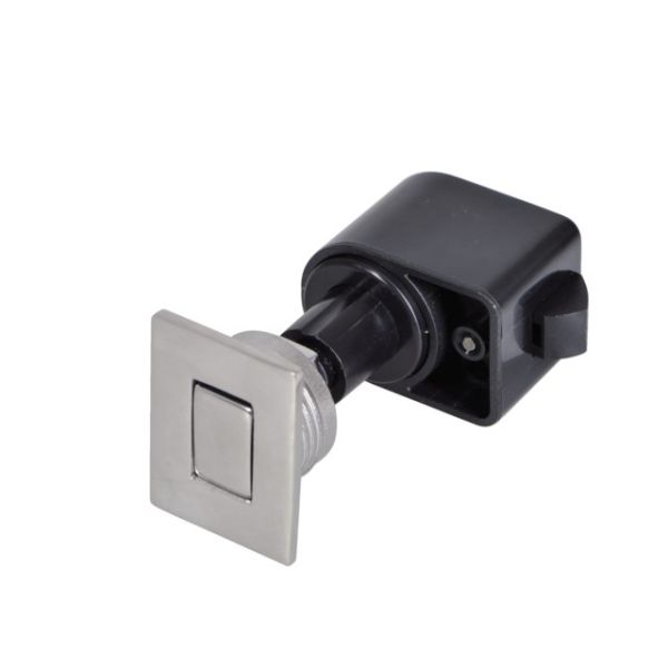 Push button rectangular stainless steel self-closing