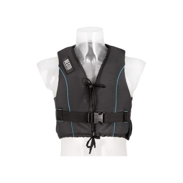 Besto Dinghy Zipper all black/aqua striping 50N L
