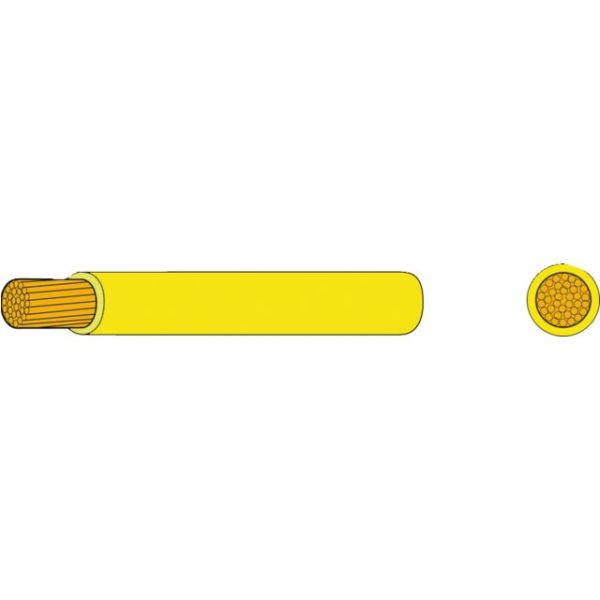 Thin-walled mounting cable 2.5mm² yellow