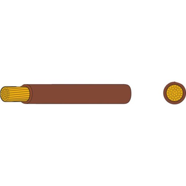 Thin-walled mounting cable 1.5mm² brown
