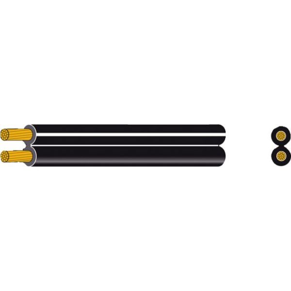 Speaker cable 2x1.5mm² black/black-white