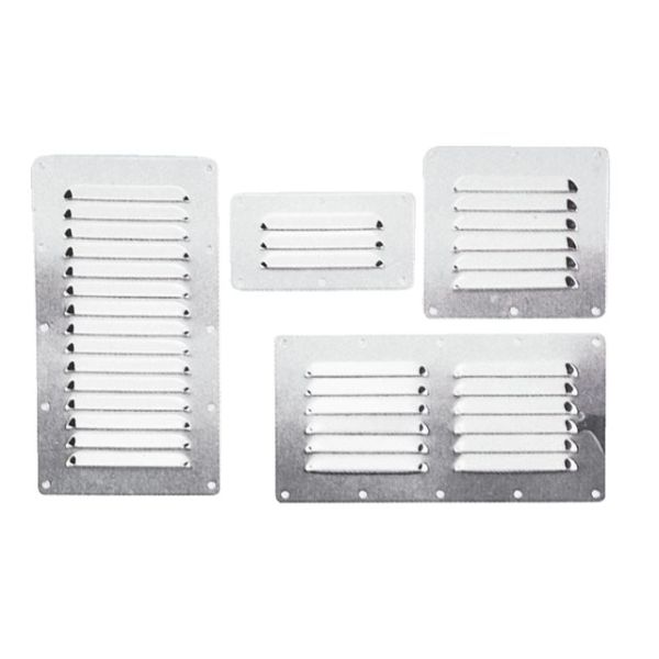 Ventilation grille stainless steel 118x232mm