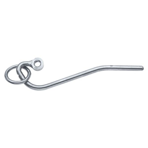 Rvs sliphaak 3/8 met oog 10mm