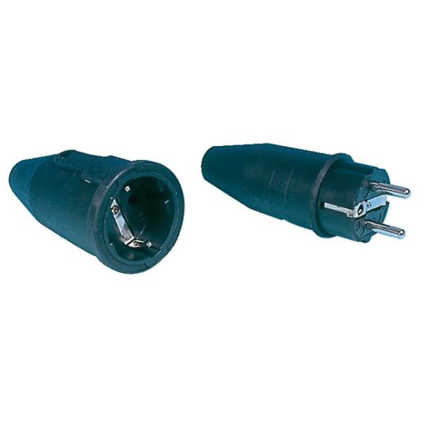 Rubber plug with earth connection