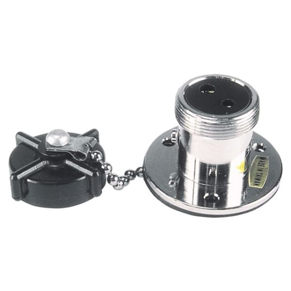 Verchromte Steckdose 3A 2p