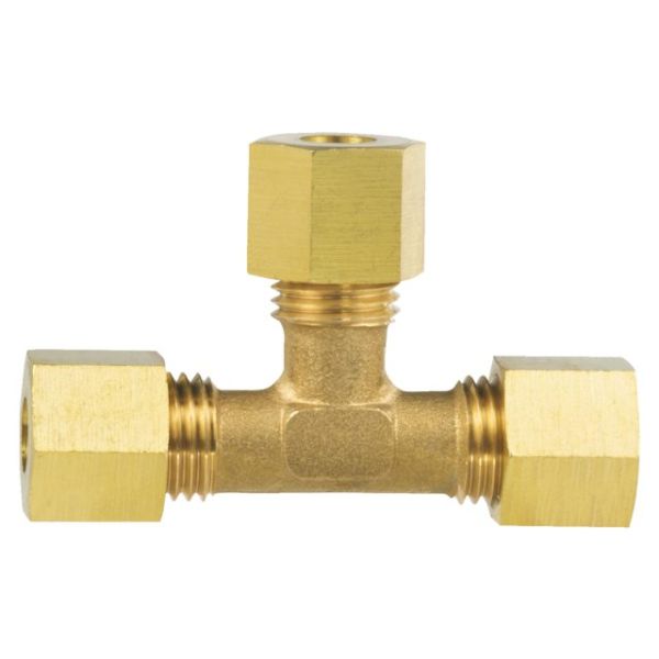 T-Stück Messingkupplung 8mm Kompression x 8mm Kompression