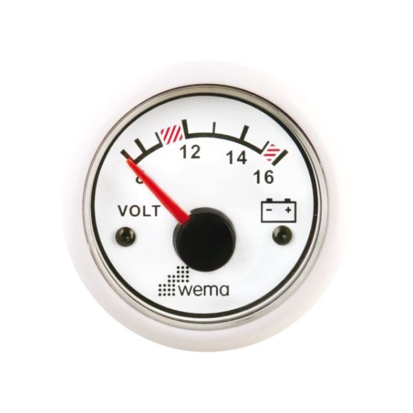 Voltmeter 12V white