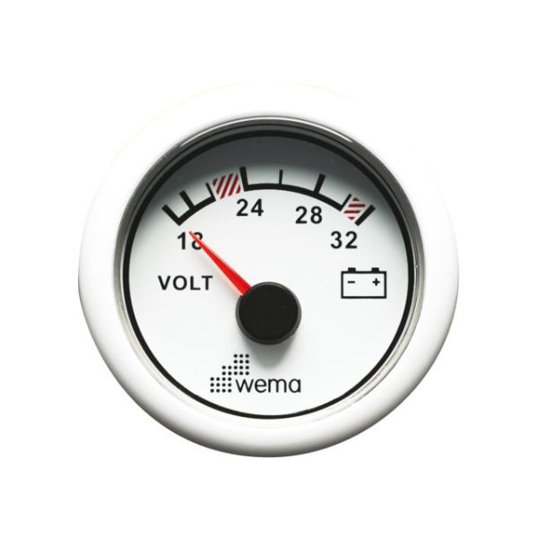 Voltmeter 24V white