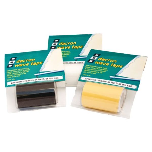 Dacron wave tape 75mm 3.0m zwart