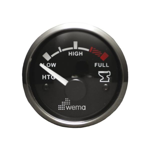 Silver Series Tankanzeige Abwasser schwarz