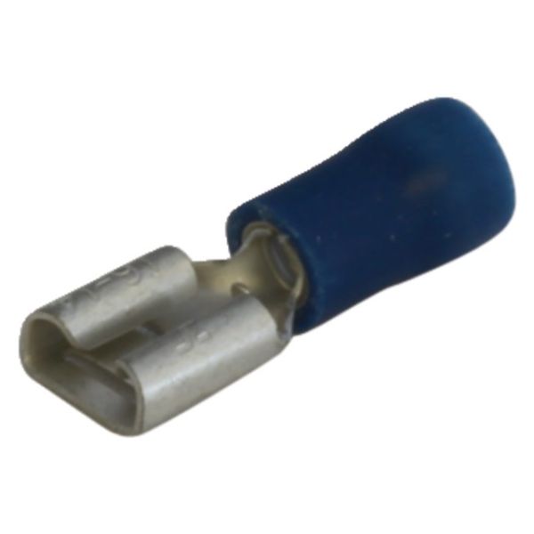 Female cable lug flat 6.3mm blue (6)