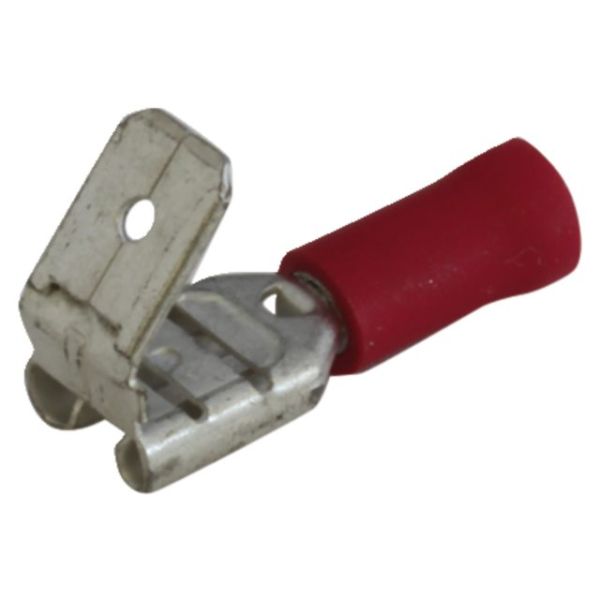 Female cable lug flat + tab red (6)