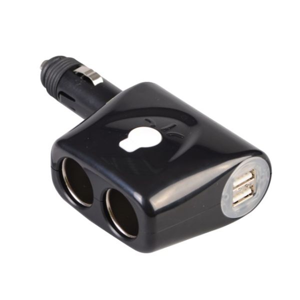 12V-Adapter 1<2 + 2xUSB