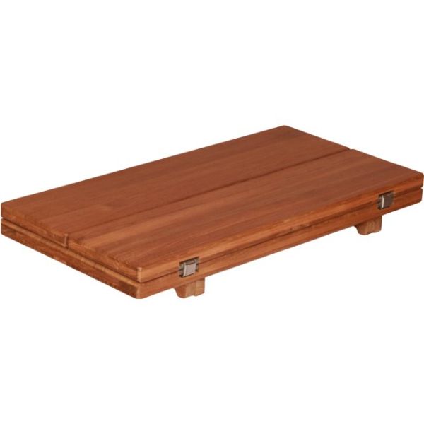 Teak Tischplatte 'Wing' glatt 33/66x65cm