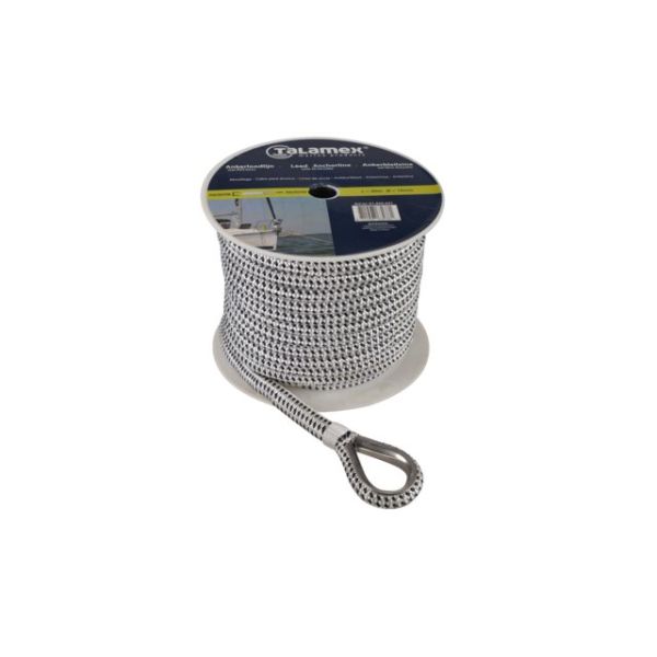 Anchor line braided with lead 12mm 40m