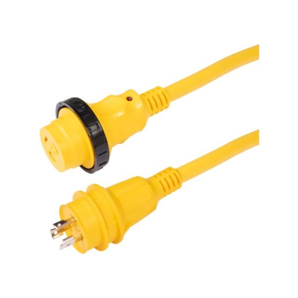 30 A, 125 V, 50 Fuß Kabelsatz, LED, Ergo Grip