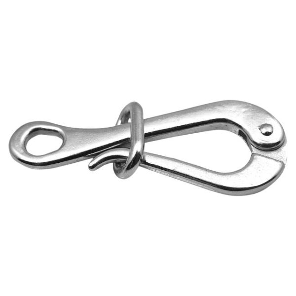 Pelikanhaken Edelstahl mit Öse 100mm