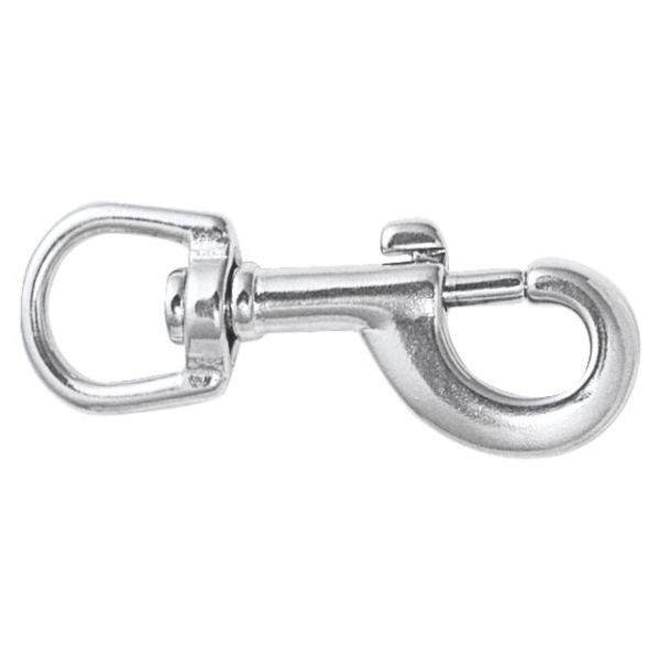 Snap hook with swivel stainless steel 87mm