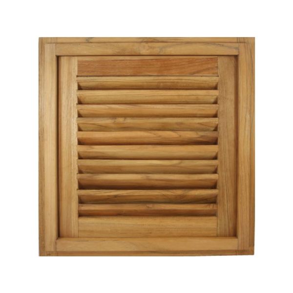 Louvre door with frame square 38.1x3.5x38.1cm