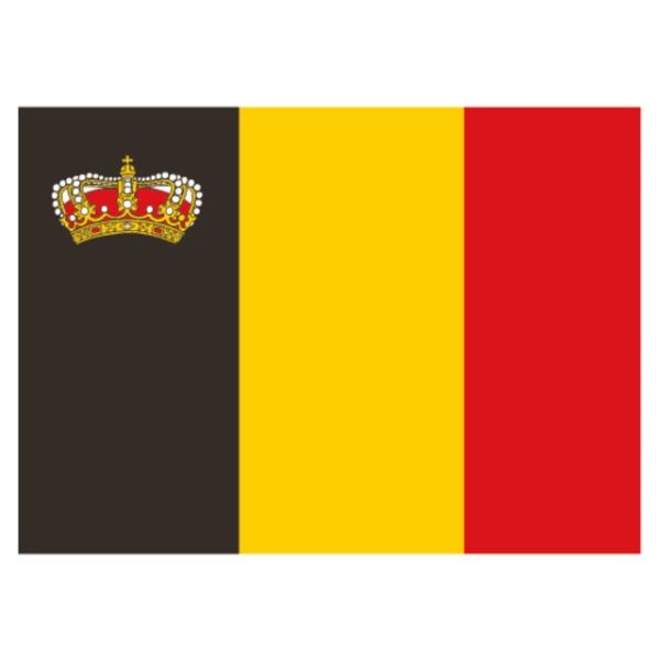 Belgian flag with crown 20x30