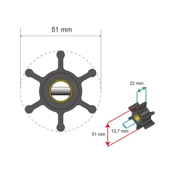 Premium Impeller kit no. 06-01-006