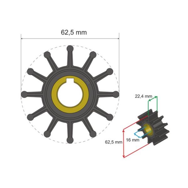 Premium Impeller kit nr. 06-01-015