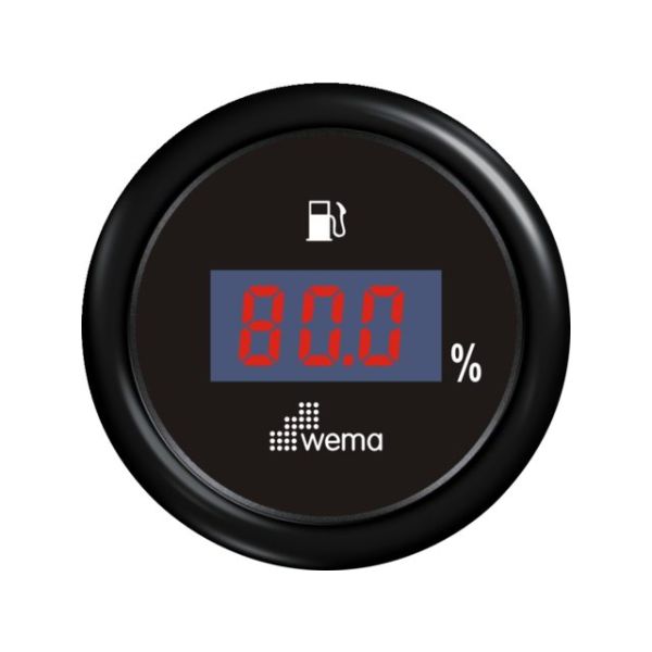 Fuel tank gauge digital 0-190 ohm black