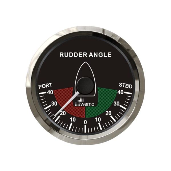 Ruderlageninstrument 85mm 0-5K Silverline