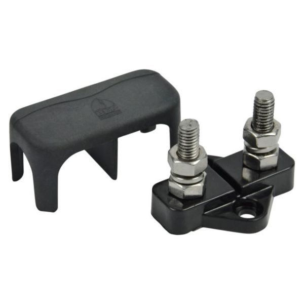 Power clamp 2x6mm stud black