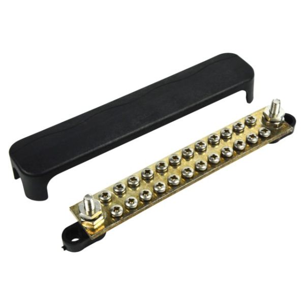 Busbar 24 terminals, 2 studs