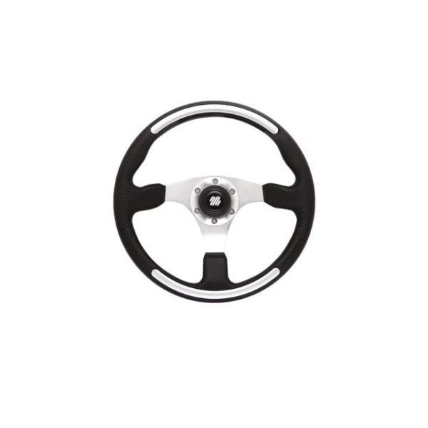 Santorini stuurwiel zwart/zilver 350mm