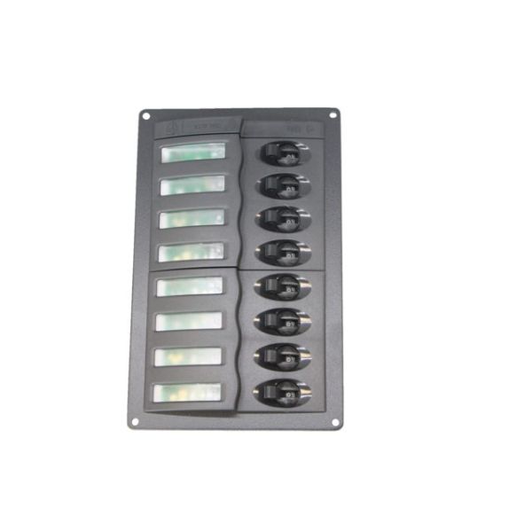 Circuit breaker panel 12V 8-way vertical