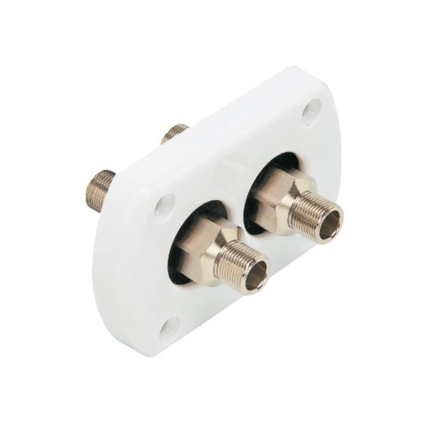 Doppelstockdurchführung R9W mit weißen Beschlägen