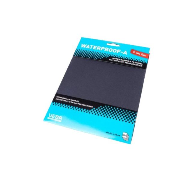 Schleifpapier wasserfest fein (5 Blatt)