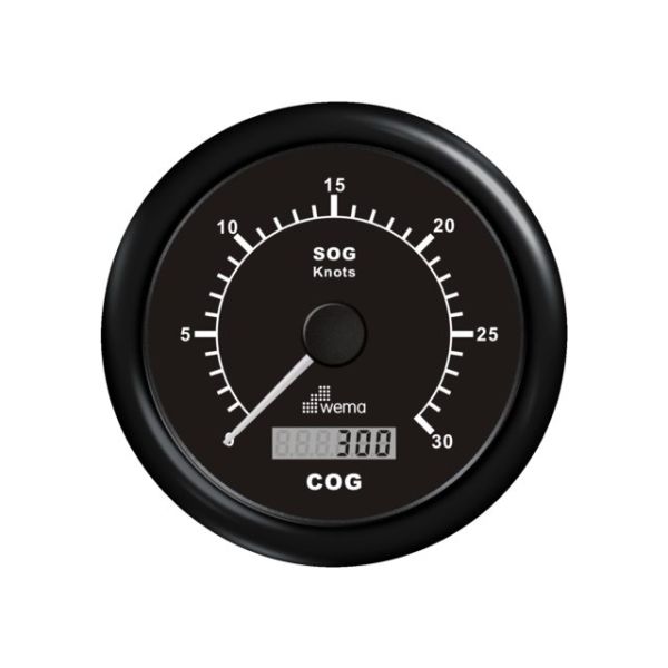 º GPS speedometer 0-30 kn zwart incl. antenne