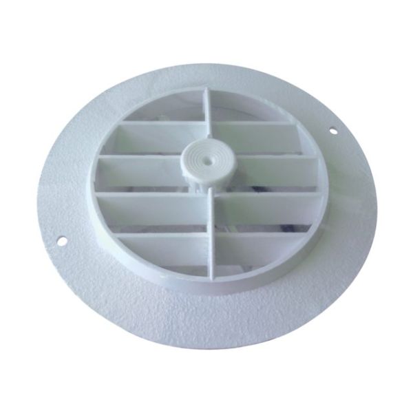 Blow-out ventilation grille (lockable) round 100mm white
