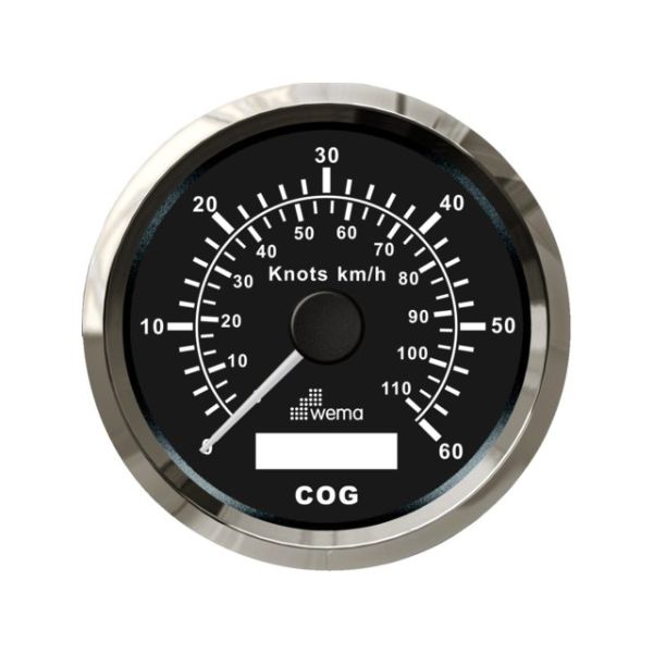 Silver series GPS speedometer black 60kn/110km