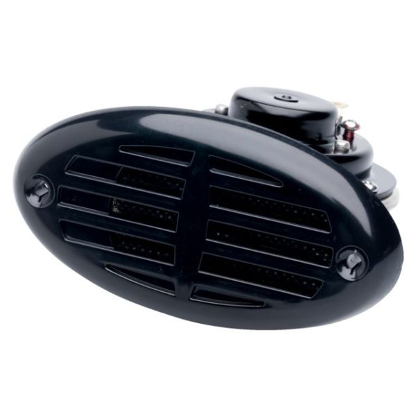 Eingebaute Hupe inklusive weißem und schwarzem Grill