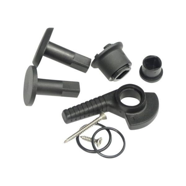 360255992 Handle set small black left for flush 3G hatches