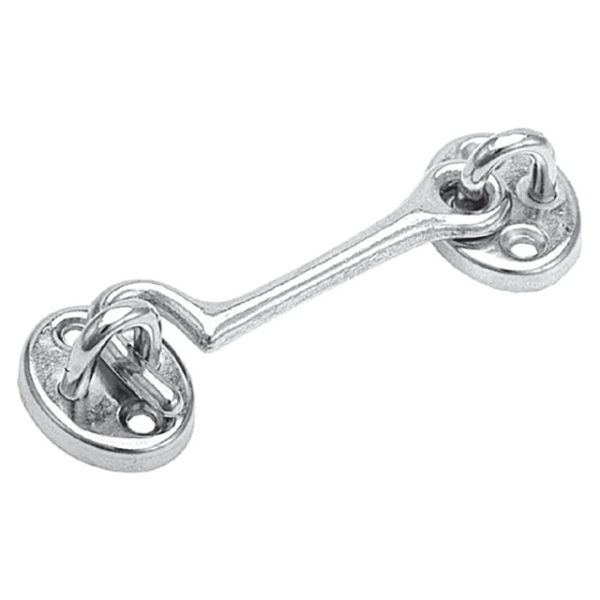 Kabinenhaken 3 Messing verchromt 76mm