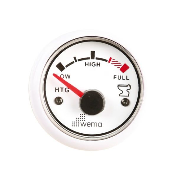 Tank gauge dirty water white